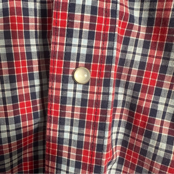 Wrangler 3X men's plaid button down, pearl snaps, cotton blend, western, fall - Picture 8 of 10